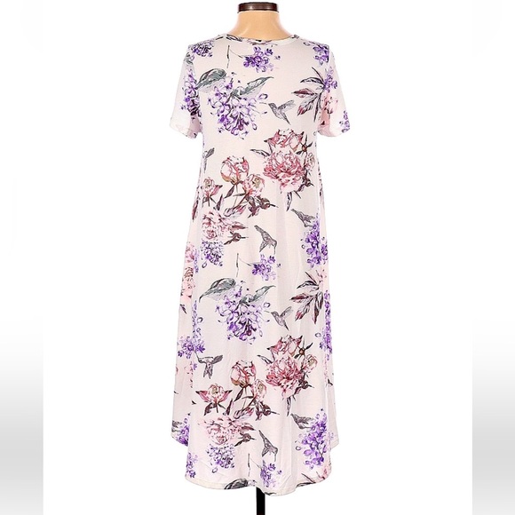 Lularoe Floral Carly with Hummingbirds Small - Picture 2 of 4
